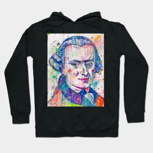 IMMANUEL KANT watercolor and ink portrait Hoodie